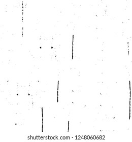 Grunge overlay layer. Abstract black and white vector background. Monochrome vintage surface with dirty pattern in cracks, spots, dots. Old painted wall in dark horror style design