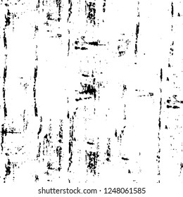 Grunge overlay layer. Abstract black and white vector background. Monochrome vintage surface with dirty pattern in cracks, spots, dots. Old painted wall in dark horror style design