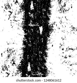 Grunge overlay layer. Abstract black and white vector background. Monochrome vintage surface with dirty pattern in cracks, spots, dots. Old painted wall in dark horror style design