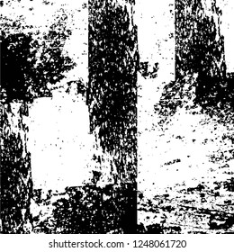 Grunge overlay layer. Abstract black and white vector background. Monochrome vintage surface with dirty pattern in cracks, spots, dots. Old painted wall in dark horror style design