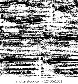 Grunge overlay layer. Abstract black and white vector background. Monochrome vintage surface with dirty pattern in cracks, spots, dots. Old painted wall in dark horror style design