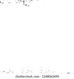 Grunge overlay layer. Abstract black and white vector background. Monochrome vintage surface with dirty pattern in cracks, spots, dots. Old painted wall in dark horror style design
