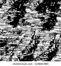 Grunge overlay layer. Abstract black and white vector background. Monochrome vintage surface with dirty pattern in cracks, spots, dots. Old painted wall in dark horror style design