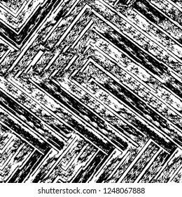 Grunge overlay layer. Abstract black and white vector background. Monochrome vintage surface with dirty pattern in cracks, spots, dots. Old painted wall in dark horror style design