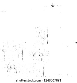 Grunge overlay layer. Abstract black and white vector background. Monochrome vintage surface with dirty pattern in cracks, spots, dots. Old painted wall in dark horror style design