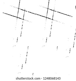Grunge overlay layer. Abstract black and white vector background. Monochrome vintage surface with dirty pattern in cracks, spots, dots. Old painted wall in dark horror style design