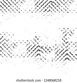 Grunge overlay layer. Abstract black and white vector background. Monochrome vintage surface with dirty pattern in cracks, spots, dots. Old painted wall in dark horror style design