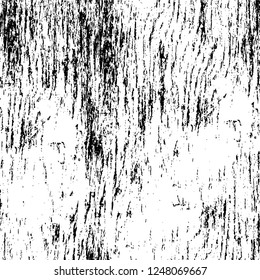 Grunge overlay layer. Abstract black and white vector background. Monochrome vintage surface with dirty pattern in cracks, spots, dots. Old painted wall in dark horror style design