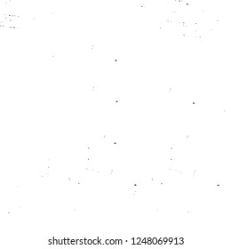 Grunge overlay layer. Abstract black and white vector background. Monochrome vintage surface with dirty pattern in cracks, spots, dots. Old painted wall in dark horror style design