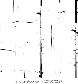 Grunge overlay layer. Abstract black and white vector background. Monochrome vintage surface with dirty pattern in cracks, spots, dots. Old painted wall in dark horror style design
