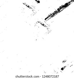 Grunge overlay layer. Abstract black and white vector background. Monochrome vintage surface with dirty pattern in cracks, spots, dots. Old painted wall in dark horror style design