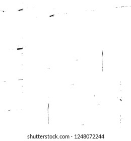Grunge overlay layer. Abstract black and white vector background. Monochrome vintage surface with dirty pattern in cracks, spots, dots. Old painted wall in dark horror style design