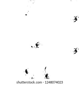 Grunge overlay layer. Abstract black and white vector background. Monochrome vintage surface with dirty pattern in cracks, spots, dots. Old painted wall in dark horror style design