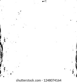 Grunge overlay layer. Abstract black and white vector background. Monochrome vintage surface with dirty pattern in cracks, spots, dots. Old painted wall in dark horror style design