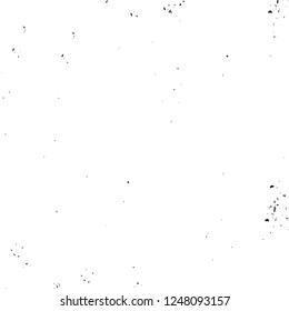 Grunge overlay layer. Abstract black and white vector background. Monochrome vintage surface with dirty pattern in cracks, spots, dots. Old painted wall in dark horror style design