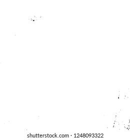 Grunge overlay layer. Abstract black and white vector background. Monochrome vintage surface with dirty pattern in cracks, spots, dots. Old painted wall in dark horror style design