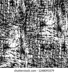 Grunge overlay layer. Abstract black and white vector background. Monochrome vintage surface with dirty pattern in cracks, spots, dots. Old painted wall in dark horror style design