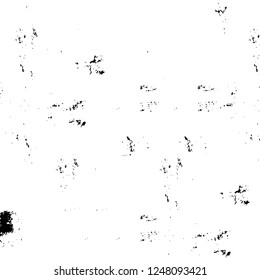 Grunge overlay layer. Abstract black and white vector background. Monochrome vintage surface with dirty pattern in cracks, spots, dots. Old painted wall in dark horror style design