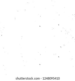 Grunge overlay layer. Abstract black and white vector background. Monochrome vintage surface with dirty pattern in cracks, spots, dots. Old painted wall in dark horror style design