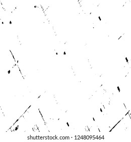 Grunge overlay layer. Abstract black and white vector background. Monochrome vintage surface with dirty pattern in cracks, spots, dots. Old painted wall in dark horror style design