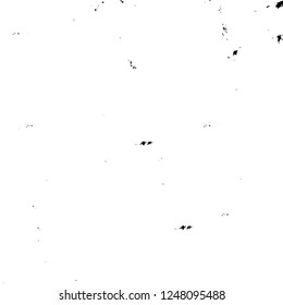 Grunge overlay layer. Abstract black and white vector background. Monochrome vintage surface with dirty pattern in cracks, spots, dots. Old painted wall in dark horror style design