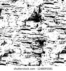 Grunge overlay layer. Abstract black and white vector background. Monochrome vintage surface with dirty pattern in cracks, spots, dots. Old painted wall in dark horror style design