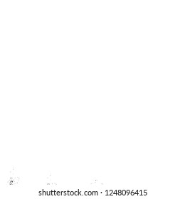Grunge overlay layer. Abstract black and white vector background. Monochrome vintage surface with dirty pattern in cracks, spots, dots. Old painted wall in dark horror style design