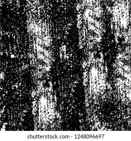 Grunge overlay layer. Abstract black and white vector background. Monochrome vintage surface with dirty pattern in cracks, spots, dots. Old painted wall in dark horror style design