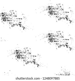 Grunge overlay layer. Abstract black and white vector background. Monochrome vintage surface with dirty pattern in cracks, spots, dots. Old painted wall in dark horror style design