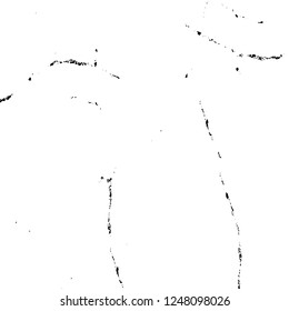 Grunge overlay layer. Abstract black and white vector background. Monochrome vintage surface with dirty pattern in cracks, spots, dots. Old painted wall in dark horror style design