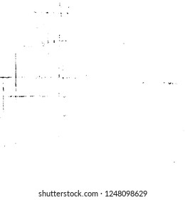 Grunge overlay layer. Abstract black and white vector background. Monochrome vintage surface with dirty pattern in cracks, spots, dots. Old painted wall in dark horror style design
