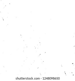 Grunge overlay layer. Abstract black and white vector background. Monochrome vintage surface with dirty pattern in cracks, spots, dots. Old painted wall in dark horror style design