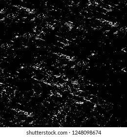 Grunge overlay layer. Abstract black and white vector background. Monochrome vintage surface with dirty pattern in cracks, spots, dots. Old painted wall in dark horror style design