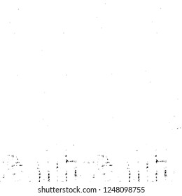 Grunge overlay layer. Abstract black and white vector background. Monochrome vintage surface with dirty pattern in cracks, spots, dots. Old painted wall in dark horror style design