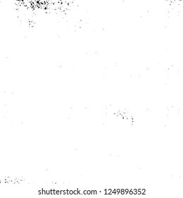 Grunge overlay layer. Abstract black and white vector background. Monochrome vintage surface with dirty pattern in cracks, spots, dots. Old painted wall in dark horror style design