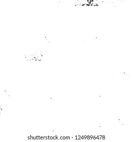 Grunge overlay layer. Abstract black and white vector background. Monochrome vintage surface with dirty pattern in cracks, spots, dots. Old painted wall in dark horror style design