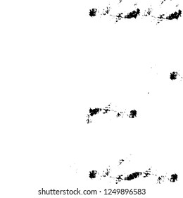 Grunge overlay layer. Abstract black and white vector background. Monochrome vintage surface with dirty pattern in cracks, spots, dots. Old painted wall in dark horror style design