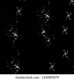 Grunge overlay layer. Abstract black and white vector background. Monochrome vintage surface with dirty pattern in cracks, spots, dots. Old painted wall in dark horror style design