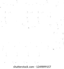 Grunge overlay layer. Abstract black and white vector background. Monochrome vintage surface with dirty pattern in cracks, spots, dots. Old painted wall in dark horror style design