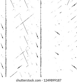Grunge overlay layer. Abstract black and white vector background. Monochrome vintage surface with dirty pattern in cracks, spots, dots. Old painted wall in dark horror style design