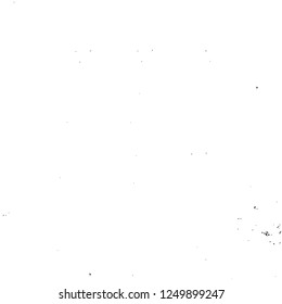Grunge overlay layer. Abstract black and white vector background. Monochrome vintage surface with dirty pattern in cracks, spots, dots. Old painted wall in dark horror style design