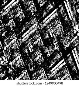 Grunge overlay layer. Abstract black and white vector background. Monochrome vintage surface with dirty pattern in cracks, spots, dots. Old painted wall in dark horror style design