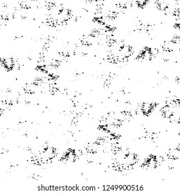 Grunge overlay layer. Abstract black and white vector background. Monochrome vintage surface with dirty pattern in cracks, spots, dots. Old painted wall in dark horror style design