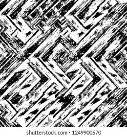Grunge overlay layer. Abstract black and white vector background. Monochrome vintage surface with dirty pattern in cracks, spots, dots. Old painted wall in dark horror style design