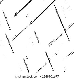 Grunge overlay layer. Abstract black and white vector background. Monochrome vintage surface with dirty pattern in cracks, spots, dots. Old painted wall in dark horror style design