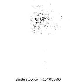 Grunge overlay layer. Abstract black and white vector background. Monochrome vintage surface with dirty pattern in cracks, spots, dots. Old painted wall in dark horror style design