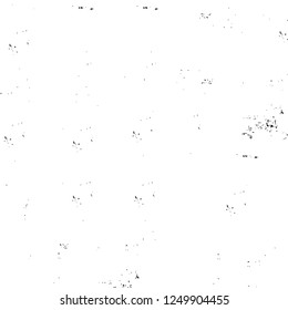 Grunge overlay layer. Abstract black and white vector background. Monochrome vintage surface with dirty pattern in cracks, spots, dots. Old painted wall in dark horror style design