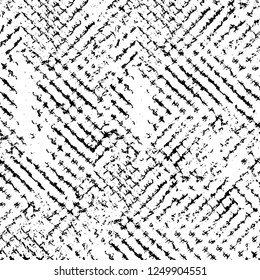 Grunge overlay layer. Abstract black and white vector background. Monochrome vintage surface with dirty pattern in cracks, spots, dots. Old painted wall in dark horror style design