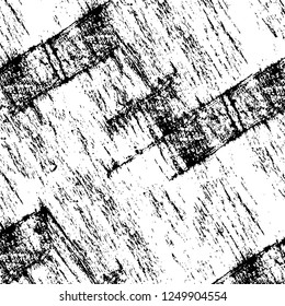 Grunge overlay layer. Abstract black and white vector background. Monochrome vintage surface with dirty pattern in cracks, spots, dots. Old painted wall in dark horror style design