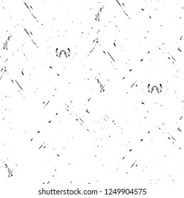 Grunge overlay layer. Abstract black and white vector background. Monochrome vintage surface with dirty pattern in cracks, spots, dots. Old painted wall in dark horror style design